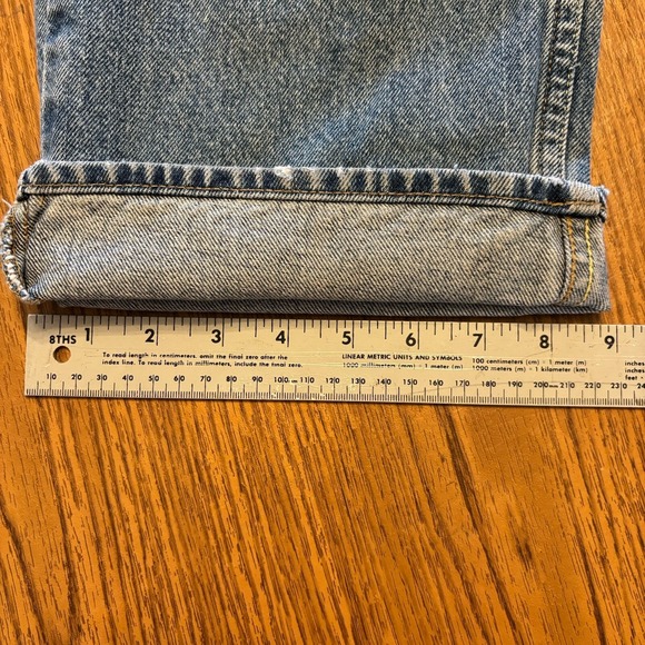 VTG Y2K Tommy Hilfiger Jeans Men's Sz‎ 33x30 Made in USA  Distressed Paint - Picture 9 of 13